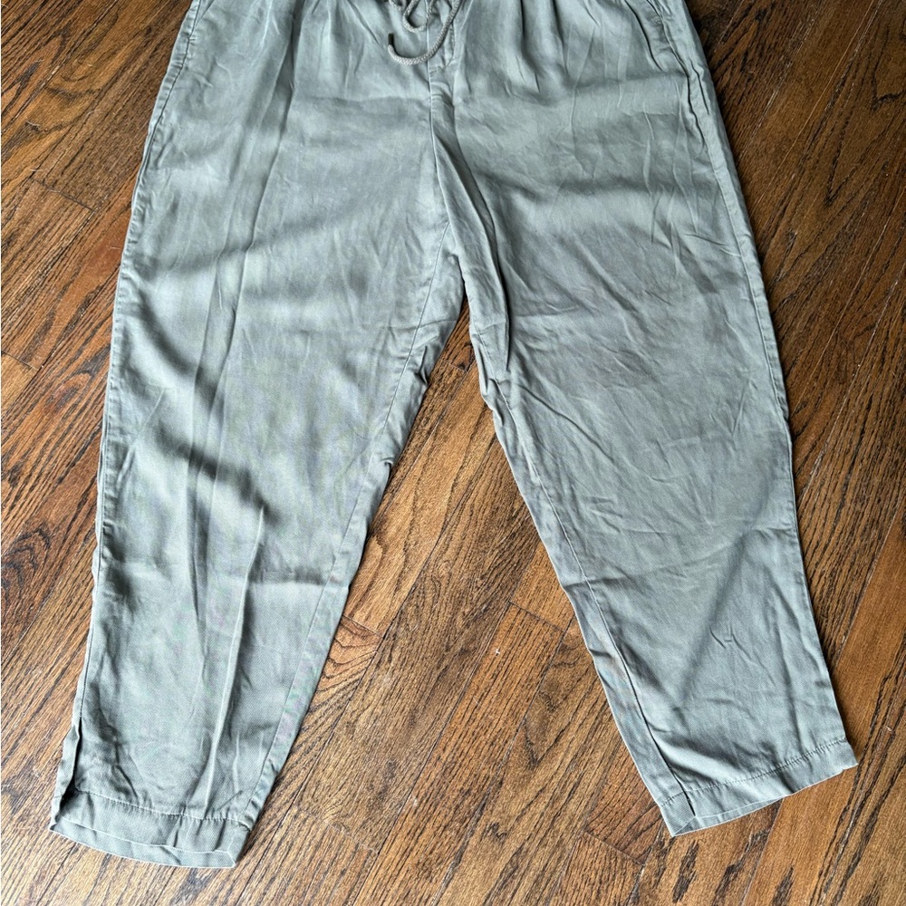 Addition Elle women’s paper bag waist green pants.